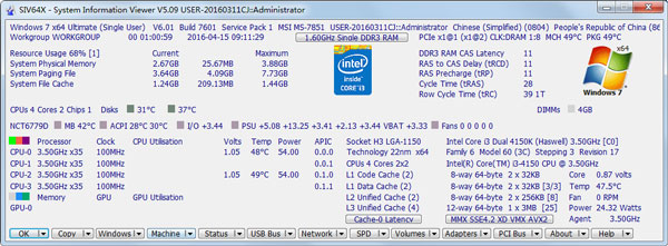 SIVx64(ϵͳϢ鿴) V5.09 ɫ